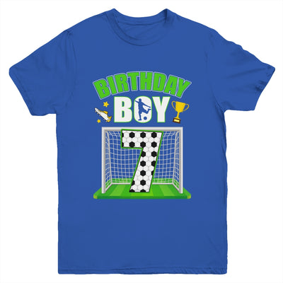 Soccer 7th Birthday Boy 7 Year Old Sport 7yr Boys Party Youth Shirt | siriusteestore