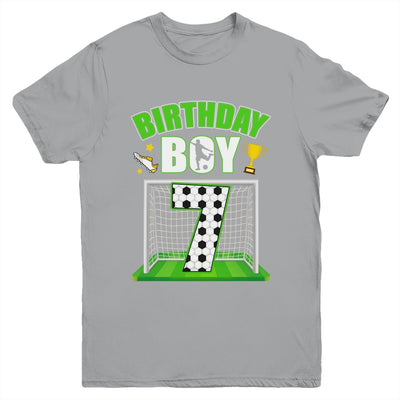 Soccer 7th Birthday Boy 7 Year Old Sport 7yr Boys Party Youth Shirt | siriusteestore