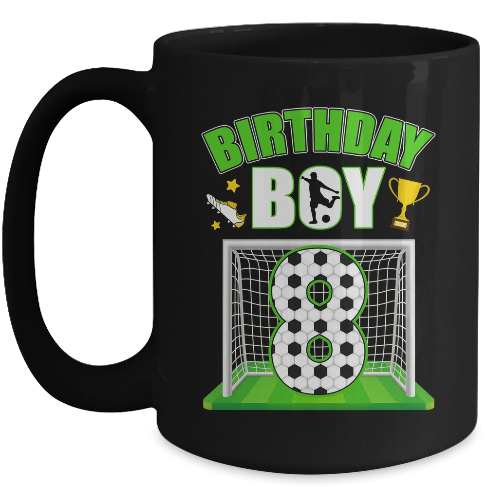 Soccer 8th Birthday Boy 8 Year Old Sport 7yr Boys Party Mug | siriusteestore