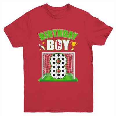 Soccer 8th Birthday Boy 8 Year Old Sport 7yr Boys Party Youth Shirt | siriusteestore