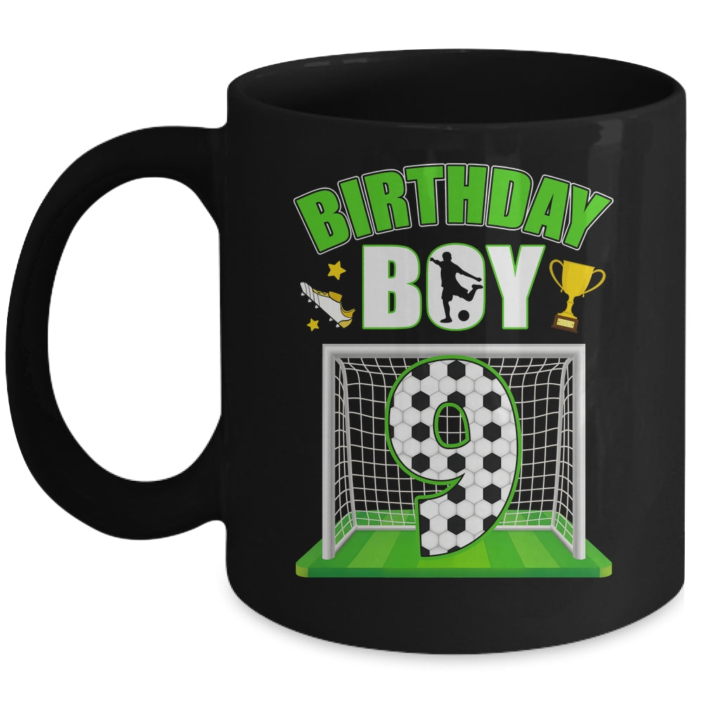 Soccer 9th Birthday Boy 9 Year Old Sport 7yr Boys Party Mug | siriusteestore