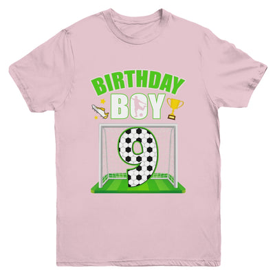 Soccer 9th Birthday Boy 9 Year Old Sport 7yr Boys Party Youth Shirt | siriusteestore