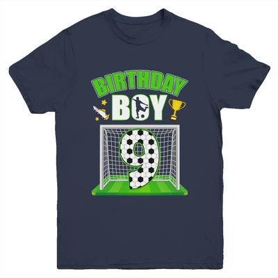 Soccer 9th Birthday Boy 9 Year Old Sport 7yr Boys Party Youth Shirt | siriusteestore
