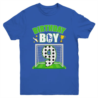 Soccer 9th Birthday Boy 9 Year Old Sport 7yr Boys Party Youth Shirt | siriusteestore