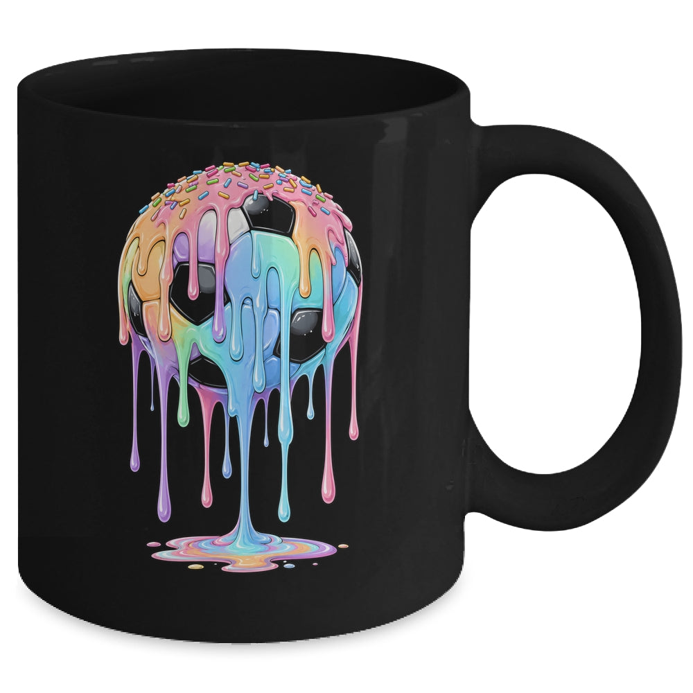 Soccer Ball Ice Cream Dripping Cute Soccer Drip Boys Girls Mug | siriusteestore
