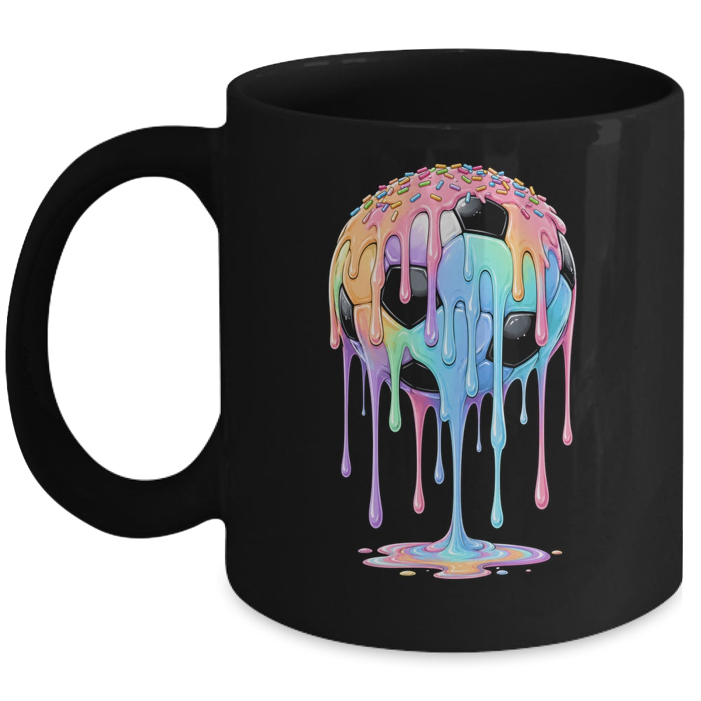 Soccer Ball Ice Cream Dripping Cute Soccer Drip Boys Girls Mug | siriusteestore