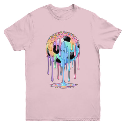 Soccer Ball Ice Cream Dripping Cute Soccer Drip Boys Girls Youth Shirt | siriusteestore