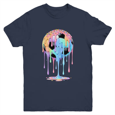 Soccer Ball Ice Cream Dripping Cute Soccer Drip Boys Girls Youth Shirt | siriusteestore