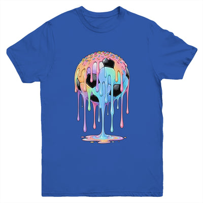 Soccer Ball Ice Cream Dripping Cute Soccer Drip Boys Girls Youth Shirt | siriusteestore