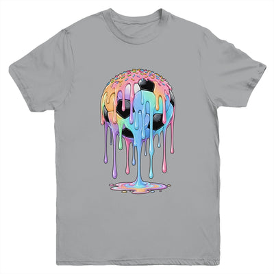 Soccer Ball Ice Cream Dripping Cute Soccer Drip Boys Girls Youth Shirt | siriusteestore
