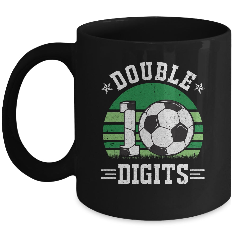 Soccer Birthday 10 Year Old Double Digits 10th Birthday Mug | siriusteestore