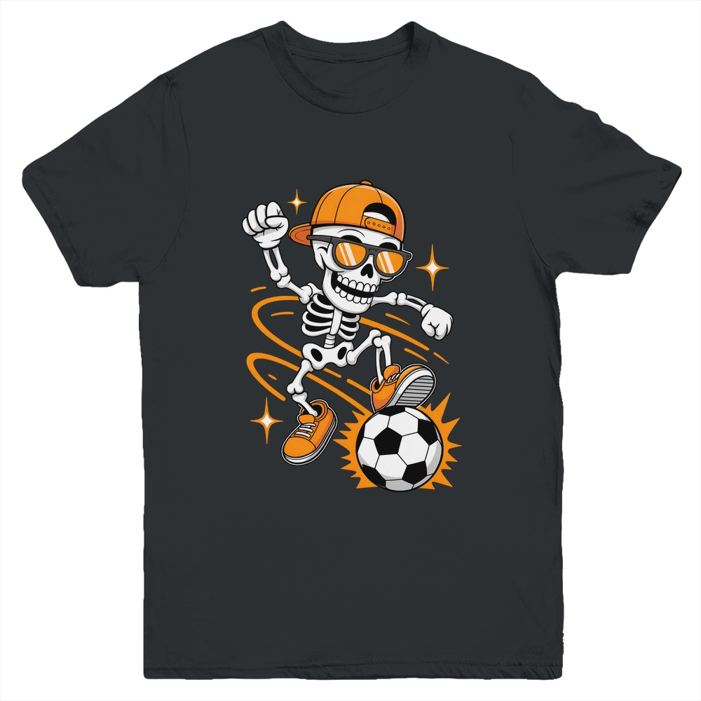Soccer Halloween Skeleton Funny Soccer For Teens Boys Men Youth Shirt | siriusteestore
