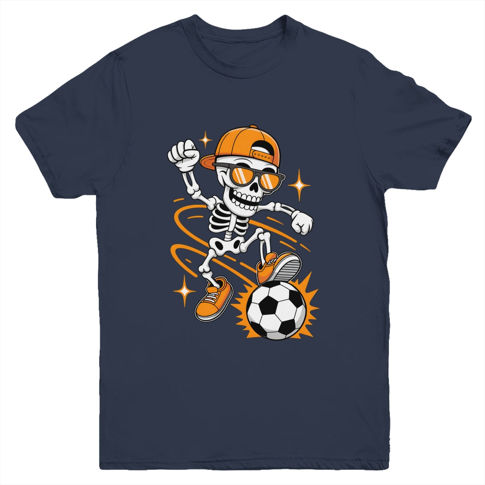 Soccer Halloween Skeleton Funny Soccer For Teens Boys Men Youth Shirt | siriusteestore