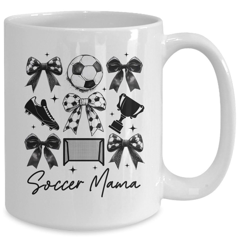 Soccer Mama Coquette Bow Soccer Mom Soccer Season Mug | siriusteestore