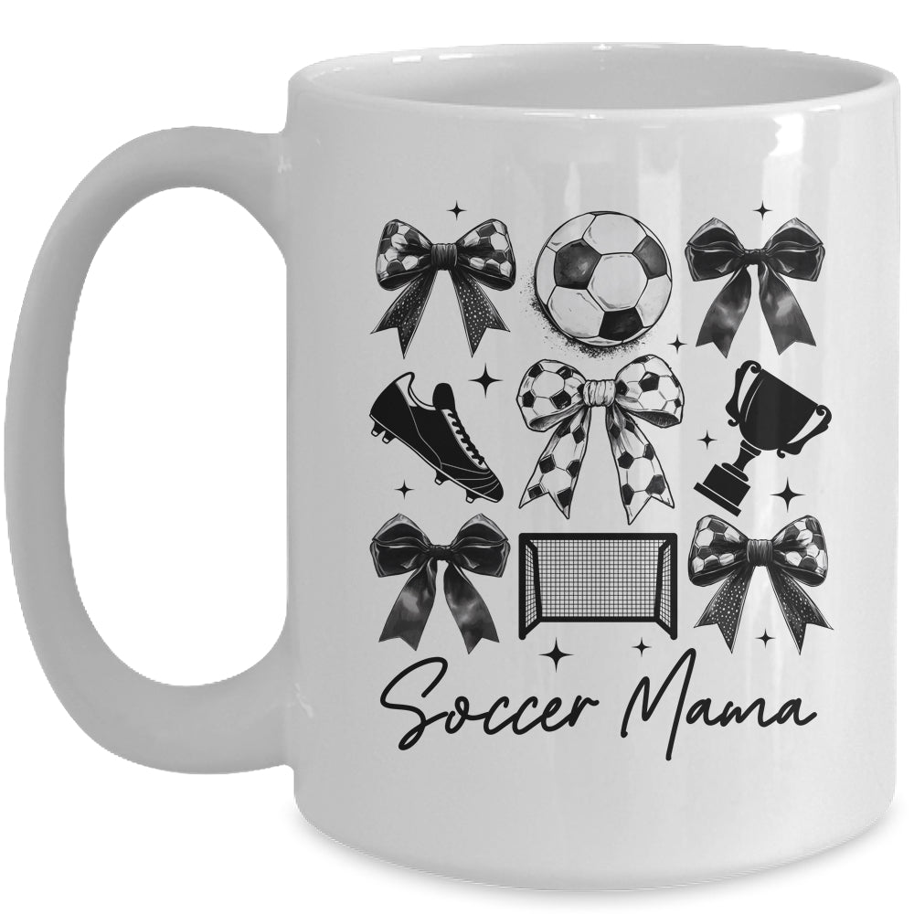 Soccer Mama Coquette Bow Soccer Mom Soccer Season Mug | siriusteestore