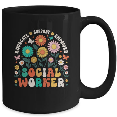 Social Worker Social Work Month Funny Work Love Groovy Mug | siriusteestore