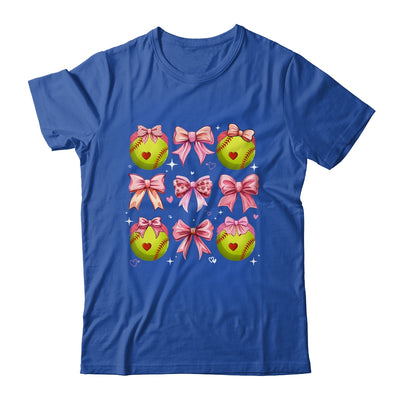 Softball Coquette Bow Softball Mom Mothers Day Softball Mama Shirt & Tank Top | siriusteestore