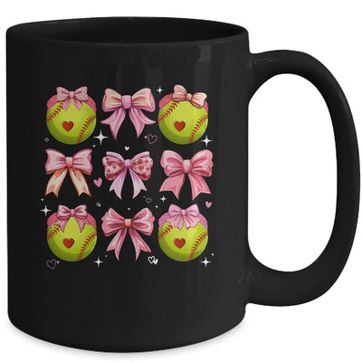 Softball Coquette Bow Softball Mom Mothers Day Softball Mama Mug | siriusteestore