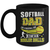Softball Dad Design For Men Like Baseball Fathers Day Funny Mug | siriusteestore