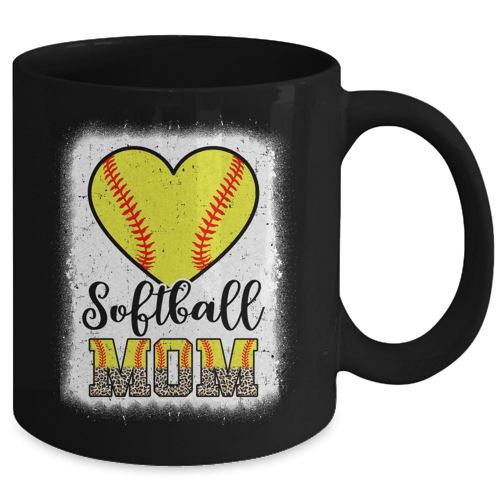 Softball  Mom Leopard Mothers Day Mom Mug | siriusteestore