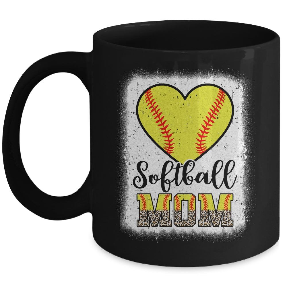 Softball  Mom Leopard Mothers Day Mom Mug | siriusteestore