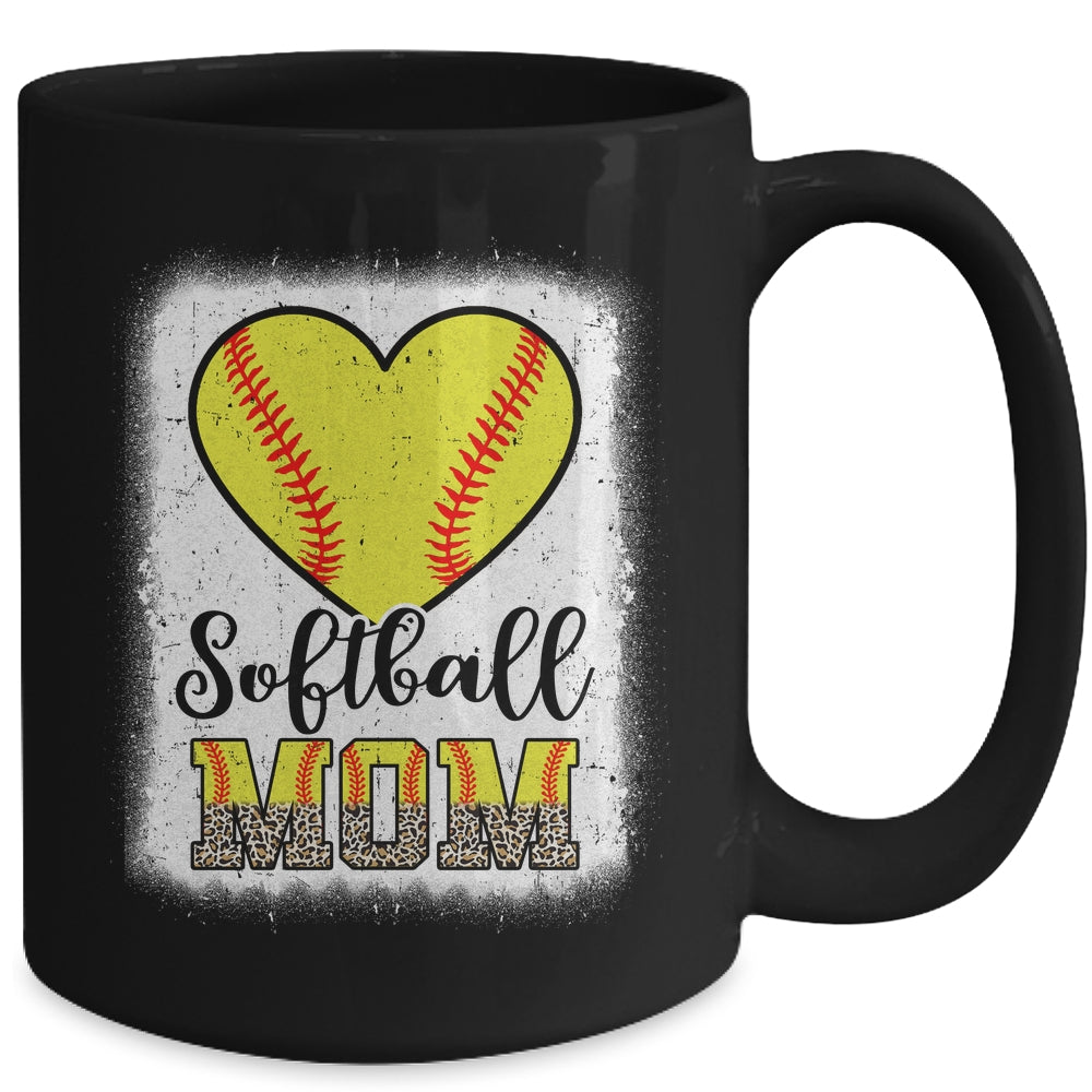 Softball  Mom Leopard Mothers Day Mom Mug | siriusteestore