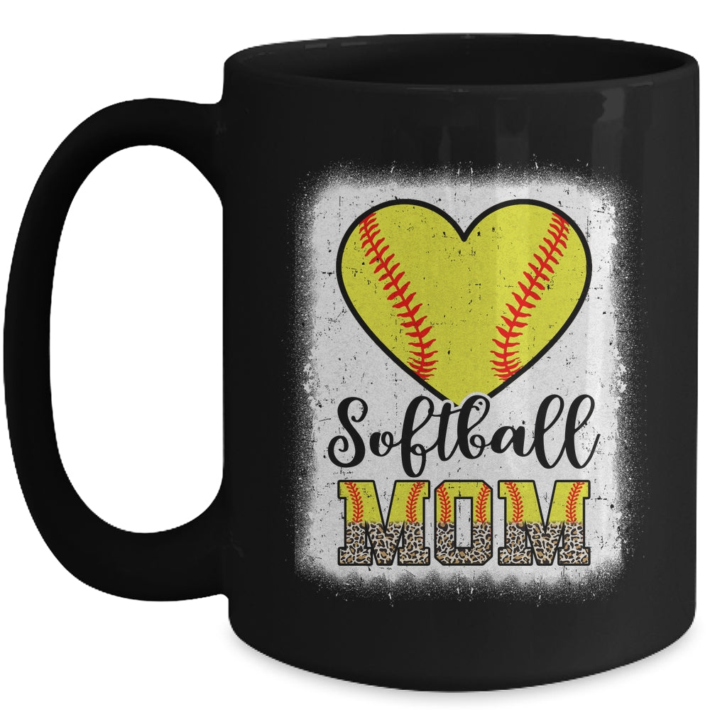 Softball  Mom Leopard Mothers Day Mom Mug | siriusteestore