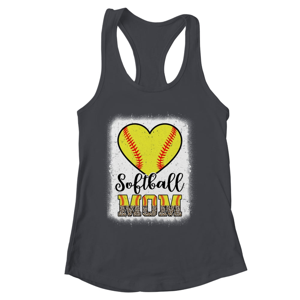 Softball  Mom Leopard Mothers Day Mom Shirt & Tank Top | siriusteestore