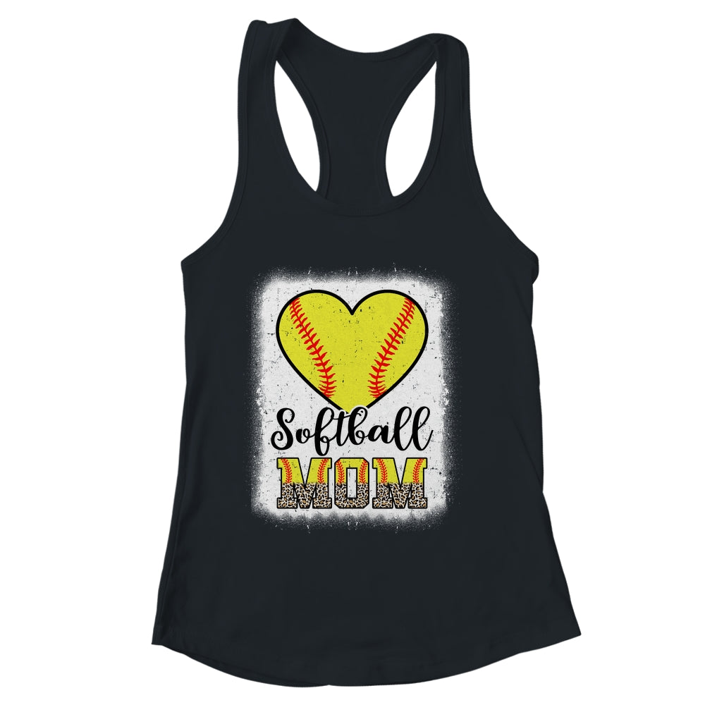Softball  Mom Leopard Mothers Day Mom Shirt & Tank Top | siriusteestore