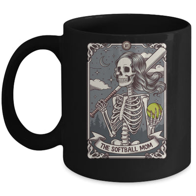 Softball Mom Tarot Card Skeleton Softball Mama Mothers Day Mug | siriusteestore