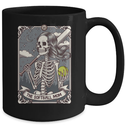 Softball Mom Tarot Card Skeleton Softball Mama Mothers Day Mug | siriusteestore