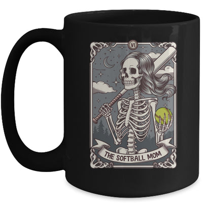 Softball Mom Tarot Card Skeleton Softball Mama Mothers Day Mug | siriusteestore