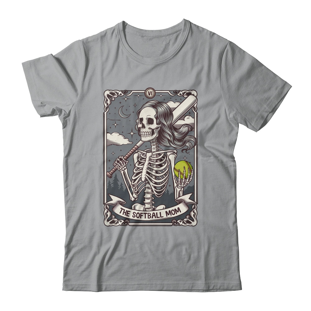 Softball Mom Tarot Card Skeleton Softball Mama Mothers Day Shirt & Tank Top | siriusteestore