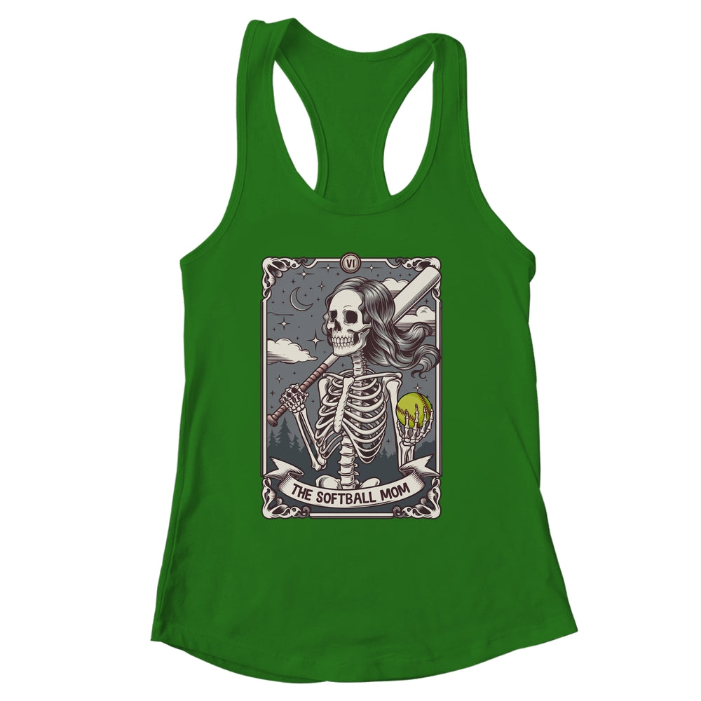 Softball Mom Tarot Card Skeleton Softball Mama Mothers Day Shirt & Tank Top | siriusteestore