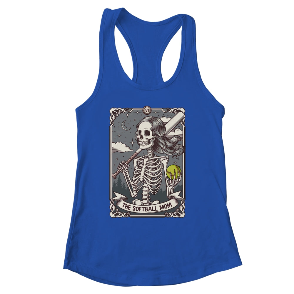Softball Mom Tarot Card Skeleton Softball Mama Mothers Day Shirt & Tank Top | siriusteestore