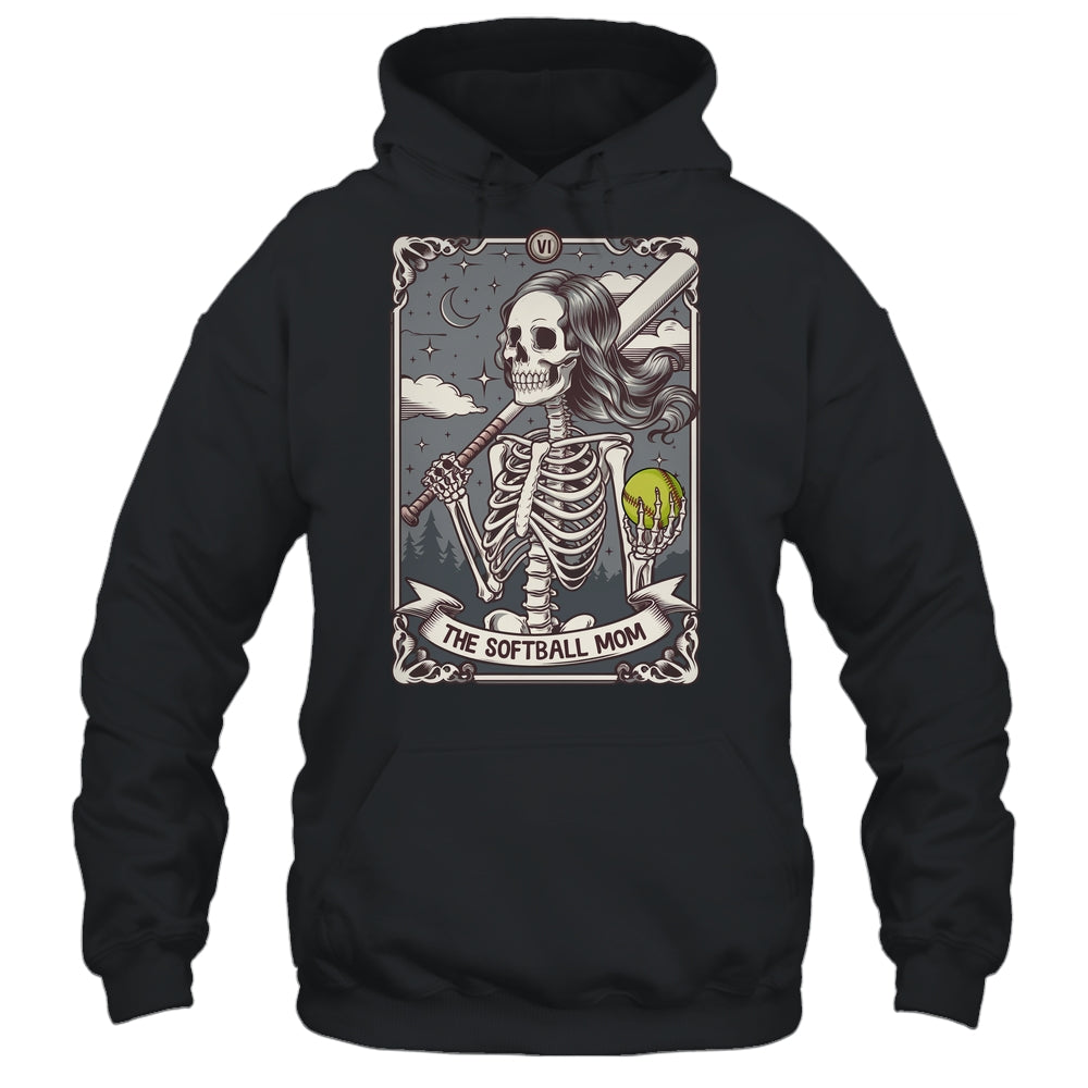 Softball Mom Tarot Card Skeleton Softball Mama Mothers Day Shirt & Tank Top | siriusteestore