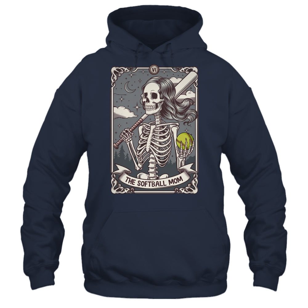 Softball Mom Tarot Card Skeleton Softball Mama Mothers Day Shirt & Tank Top | siriusteestore