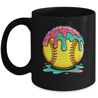 Softball Player Teen Girls Softball Drip Girls Ice Cream Mug | siriusteestore