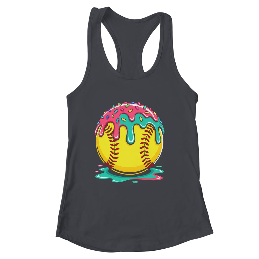 Softball Player Teen Girls Softball Drip Girls Ice Cream Shirt & Tank Top | siriusteestore