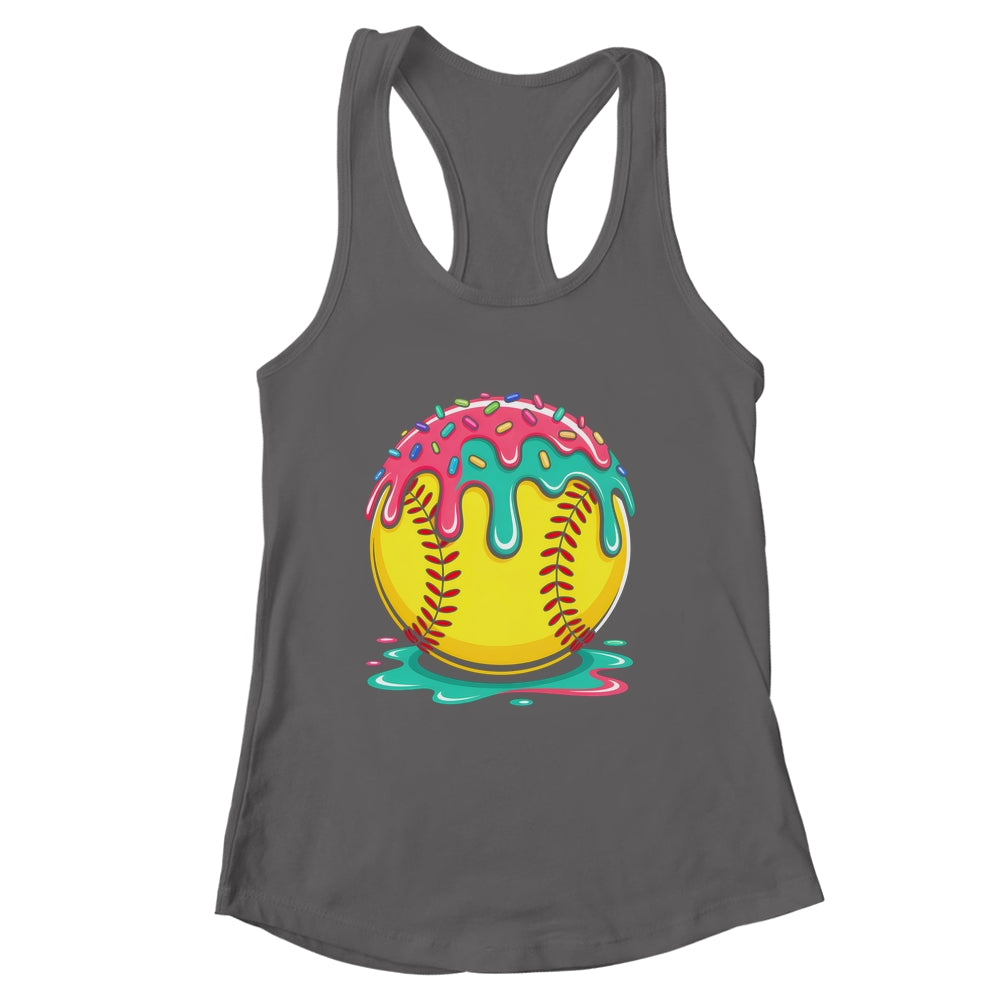 Softball Player Teen Girls Softball Drip Girls Ice Cream Shirt & Tank Top | siriusteestore