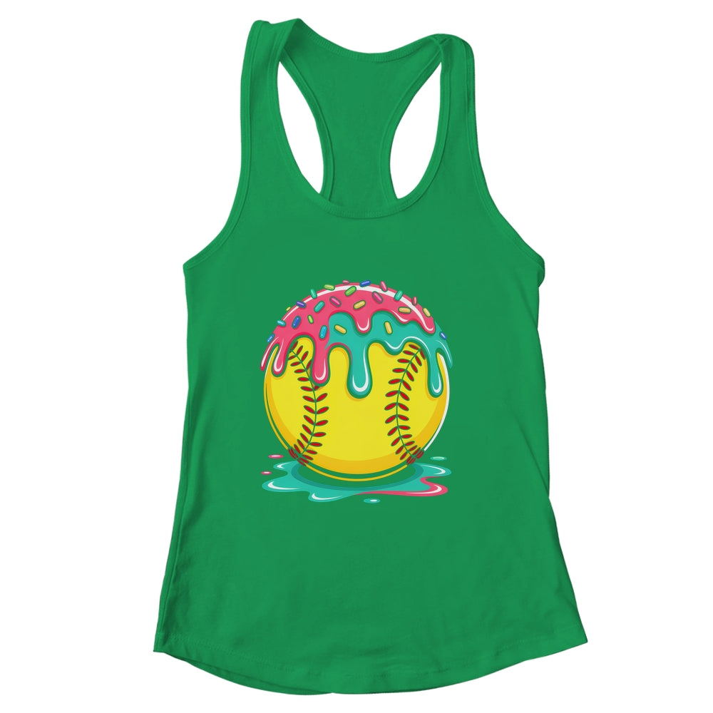 Softball Player Teen Girls Softball Drip Girls Ice Cream Shirt & Tank Top | siriusteestore