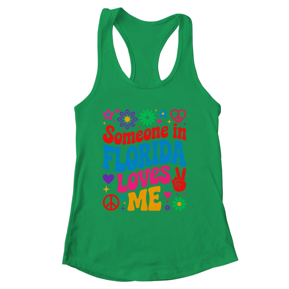 Someone In Florida Loves Me Boho Floral Peaceful Colorful Shirt & Tank Top | siriusteestore