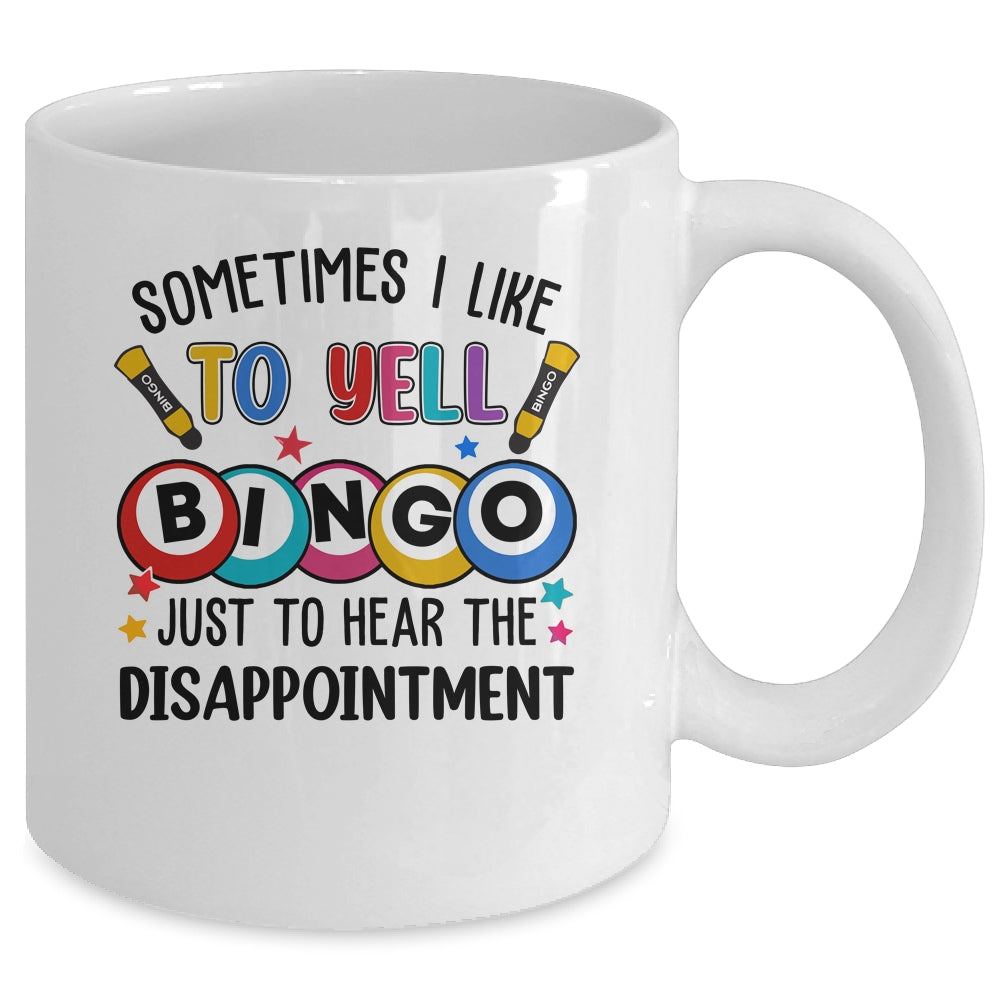 Sometimes I Yell Bingo Funny Lucky Bingo Lover Mom Grandma Mug | siriusteestore
