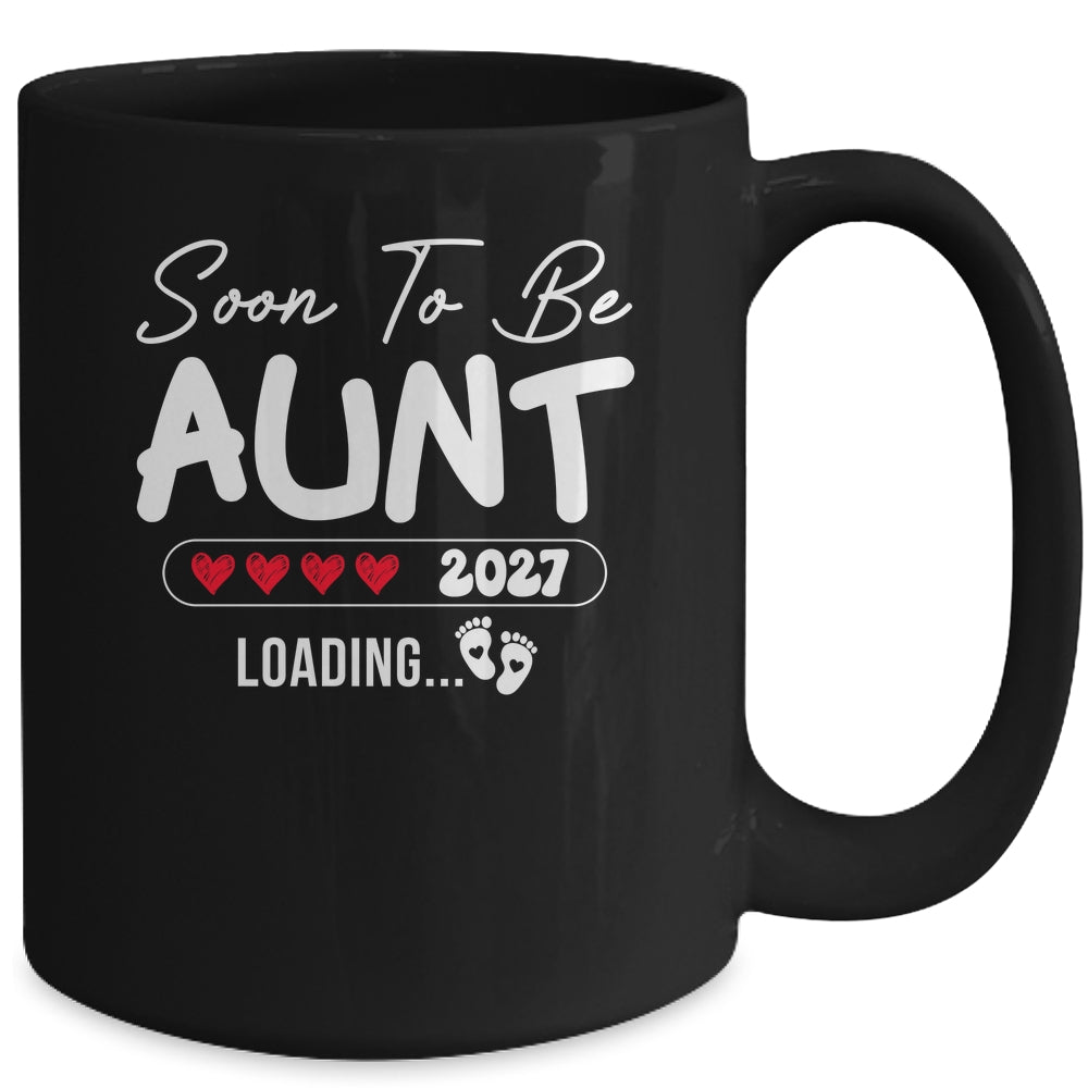 Soon To Be Aunt 2027 Loading Promoted To Aunt Est 2027 Mug | siriusteestore