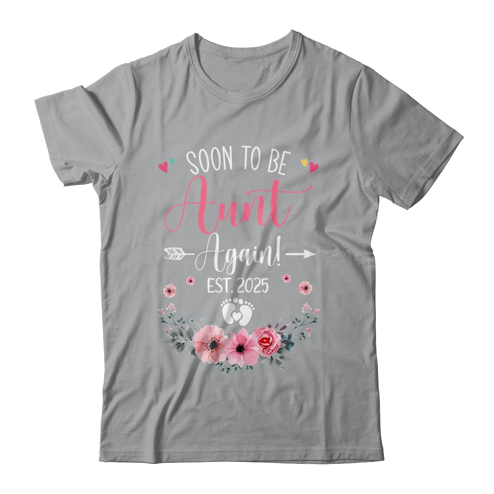 Soon To Be Aunt Again Est 2025 Mothers Day Shirt & Tank Top | siriusteestore