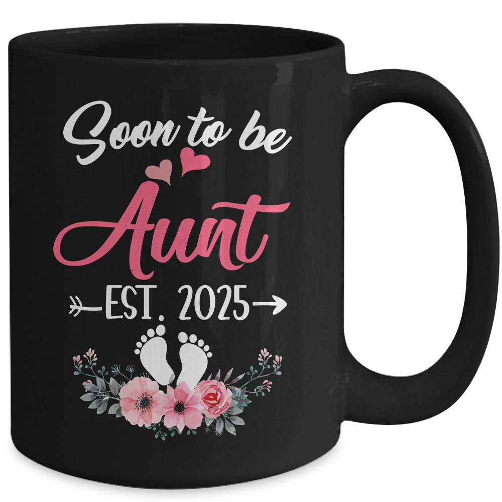 Soon To Be Aunt Est 2025 Mothers Day First Time Aunt Mug | siriusteestore