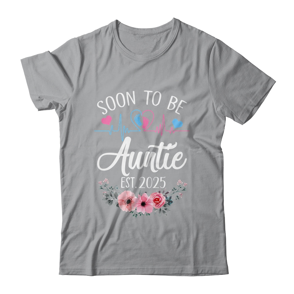 Soon To Be Auntie 2025 First Time Pregnancy Announcement Shirt & Tank Top | siriusteestore