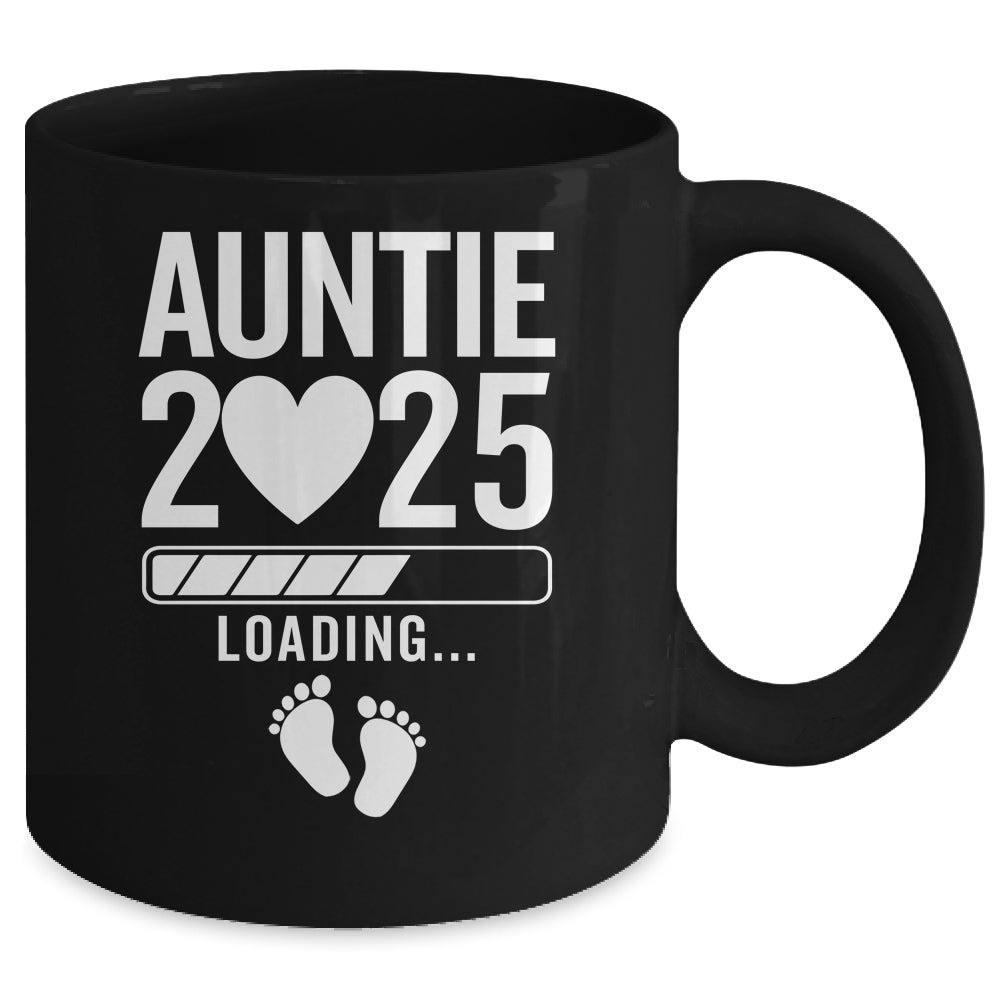 Soon To Be Auntie 2025 Pregnancy Announcement Loading Mug | siriusteestore