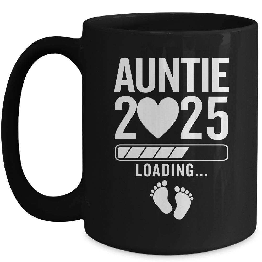 Soon To Be Auntie 2025 Pregnancy Announcement Loading Mug | siriusteestore