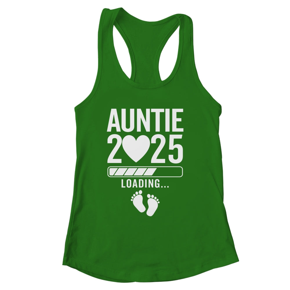 Soon To Be Auntie 2025 Pregnancy Announcement Loading Shirt & Tank Top | siriusteestore